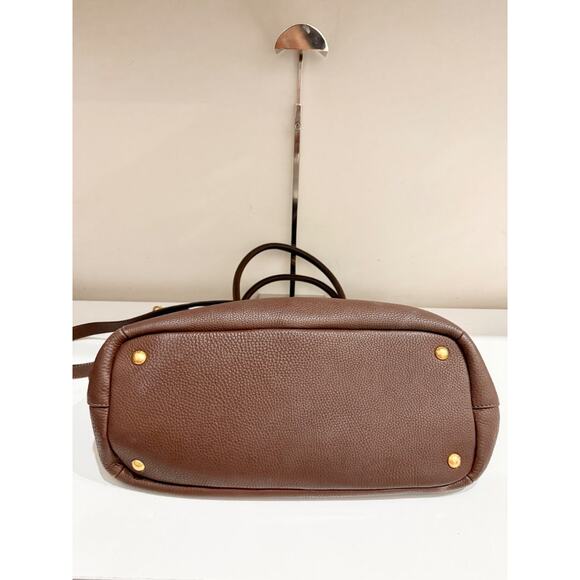 Prada Bruciato Vitello Daino Leather Large Shopper Tote Bag with Shoulder Strap - Picture 6 of 14